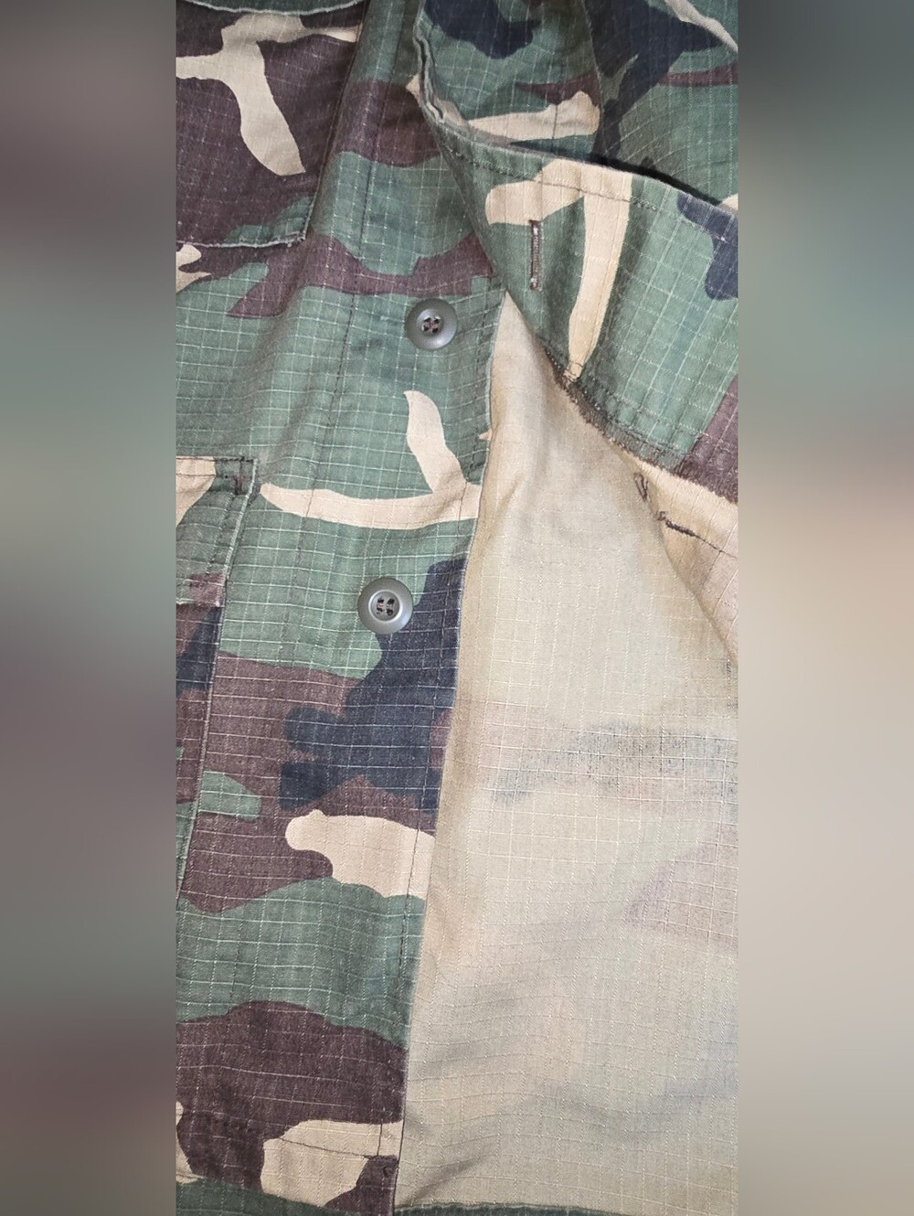 Men's Camouflage Field Jacket - Green Camo - Picture 4 of 10